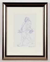 Lot 1959 - * PETER HOWSON OBE ST FRANCIS pen on paper,...