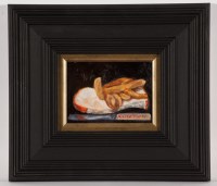 Lot 1978 - DAVID ROBERTSON PIECE AND COLD CHIPS oil on...