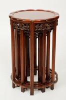 Lot 44 - CHINESE HARDWOOD NEST OF FOUR TABLES of...