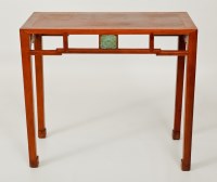 Lot 106 - CHINESE HALL TABLE of rectangular form and...