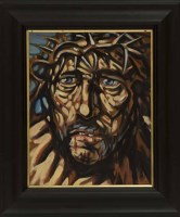 Lot 2174 - * PETER HOWSON OBE, CROWN OF THORNS oil on...