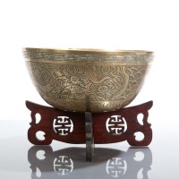 Lot 185A - CHINESE BRONZE BOWL of circular form and with...