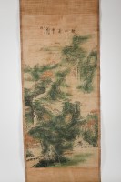 Lot 52 - CHINESE HANGING SCROLL depicting a painting of...
