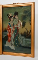 Lot 59 - 19TH CENTURY CHINESE PAINTING ON GLASS...
