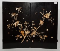 Lot 77 - PAIR OF CHINESE IVORY PANELS with bird and...