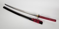 Lot 83 - LATE 20TH JAPANESE REPLICA KATANA lacquered...