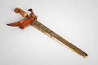 Lot 108 - MALAYSIAN KRIS DAGGER with ivory effect carved...