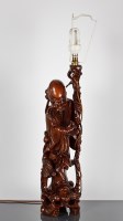 Lot 110 - LARGE CHINESE ROOTWOOD FIGURE OF SHAO LAO the...