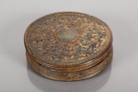 Lot 119 - CHINESE TORTOISESHELL BOX of circular form,...