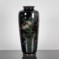 Lot 163 - CHINESE CLOISONNE VASE of baluster form and...