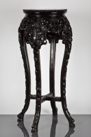 Lot 187 - CHINESE CARVED WOOD JARDINIERE the circular...