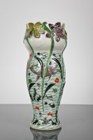 Lot 238 - CHINESE FAMILLE VERTE VASE with fish and...