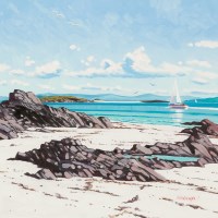 Lot 1894 - FRANK COLCLOUGH, WHITE SANDS, IONA oil on...