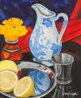 Lot 1960 - FRANK COLCLOUGH, STUDY WITH GLASGOW JUG I oil...