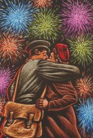 Lot 2017 - GRAHAM MCKEAN, THE HOMECOMING pastel on paper,...