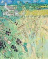Lot 2018 - DONALD MANSON, BARLEY AND BRAMBLES oil on...