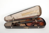 Lot 258 - EARLY 20TH CENTURY VIOLIN with 14-inch two...