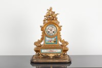 Lot 261 - 19TH CENTURY FRENCH GILT PORCELAIN ORMOLU...