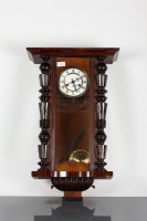 Lot 263 - VICTORIAN MAHOGANY VIENNA WALL CLOCK with...