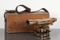Lot 265 - WATTS AND SON BRASS TRANSIT THEODOLITE with...