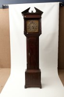 Lot 271 - GEORGE III OAK LONGCASE CLOCK maker Newby of...