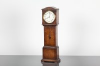 Lot 277 - EARLY 20TH CENTURY OAK MINIATURE LONGCASE...