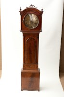 Lot 307 - EARLY VICTORIAN MAHOGANY DRUMHEAD LONGCASE...