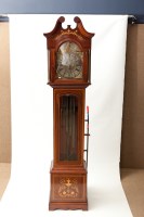 Lot 308 - LATE VICTORIAN MARQUETRY MAHOGANY LONGCASE...