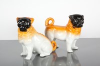 Lot 345 - TWO GERMAN PORCELAIN FIGURES OF PUGS one...