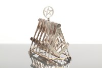 Lot 349 - VICTORIAN MASONIC SILVER PLATED SEVEN BAR...