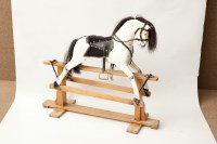 Lot 352 - 20TH CENTURY DAPPLE GREY ROCKING HORSE on an...