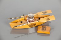 Lot 357 - MAUCHLINE WARE DESK SET in the form of a...