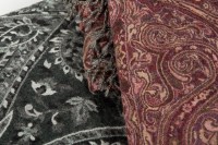 Lot 433 - TWO LARGE JAMAVAR PAISLEY SHAWLS 20th century,...