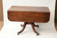 Lot 439 - REGENCY MAHOGANY PEDESTAL PEMBROKE TABLE on...