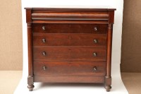 Lot 443 - VICTORIAN MAHOGANY CHEST with concealed...