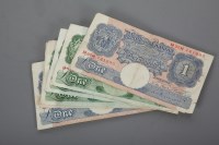 Lot 456 - SIX BANK OF ENGLAND £1 BANKNOTES comprising...