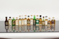 Lot 888 - 16 ASSORTED SINGLE MALT WHISKY MINIATURES 16...