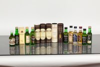 Lot 890 - 16 ASSORTED SINGLE MALT WHISKY MINIATURES 16...