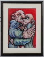 Lot 2343 - * KEVIN O'ROURKE, THE POLITICIAN pastel on...
