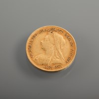 Lot 1017 - HALF SOVEREIGN DATED 1894