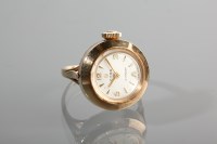 Lot 1022 - UNUSUAL LADY'S CYMA WATCH RING the round dial...