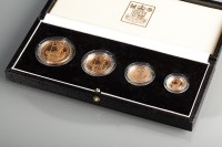Lot 1025A - BRITANNIA GOLD PROOF COIN SET DATED 1987 in a...