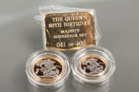 Lot 1056 - GOLD PROOF SOVEREIGN AND HALF SOVEREIGN SET...