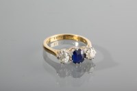 Lot 1106 - EARLY TWENTIETH CENTURY SAPPHIRE AND DIAMOND...