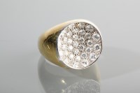 Lot 1128 - UNUSUAL DIAMOND DRESS RING the circular...