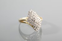 Lot 1176 - DIAMOND CLUSTER RING set with brilliant cut...