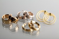 Lot 1197 - FOUR PAIRS OF NINE CARAT GOLD EARRINGS all...