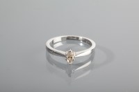 Lot 1200 - DIAMOND SOLITAIRE RING the marquise cut...