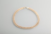 Lot 1216 - NINE CARAT GOLD GATE LINK CHAIN NECKLACE 41cm...