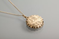 Lot 1220 - DIAMOND SET PENDANT AND A LOCKET the pendant...